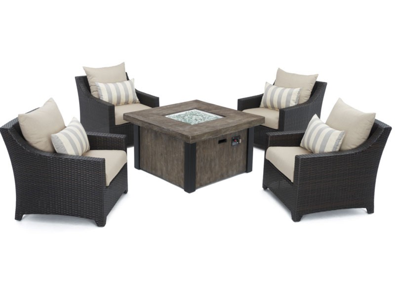 Deco 5 Piece Fire Chat Set Slate Gray