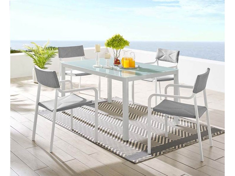 Raleigh 5 Piece Outdoor Patio Aluminum Dining Set