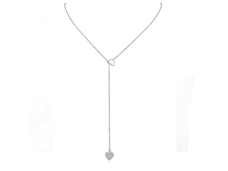 Hollow Heart Shape Lariat Necklace