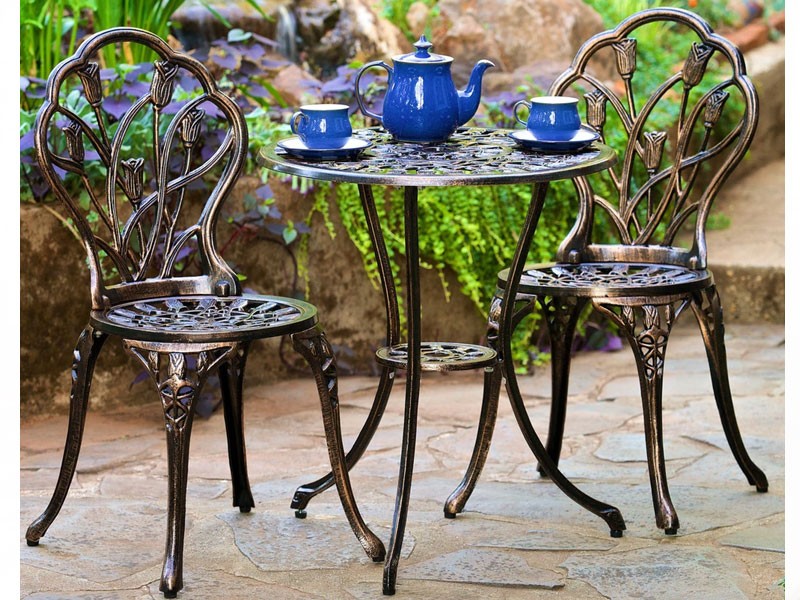 New England Cast Aluminum Outdoor Bistro Set