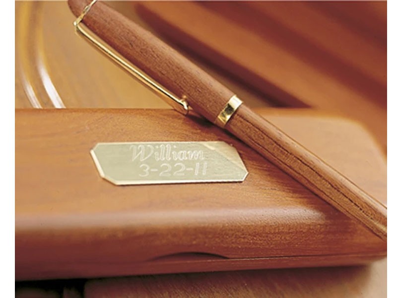 Personalized Genuine Rosewood Pen and Case