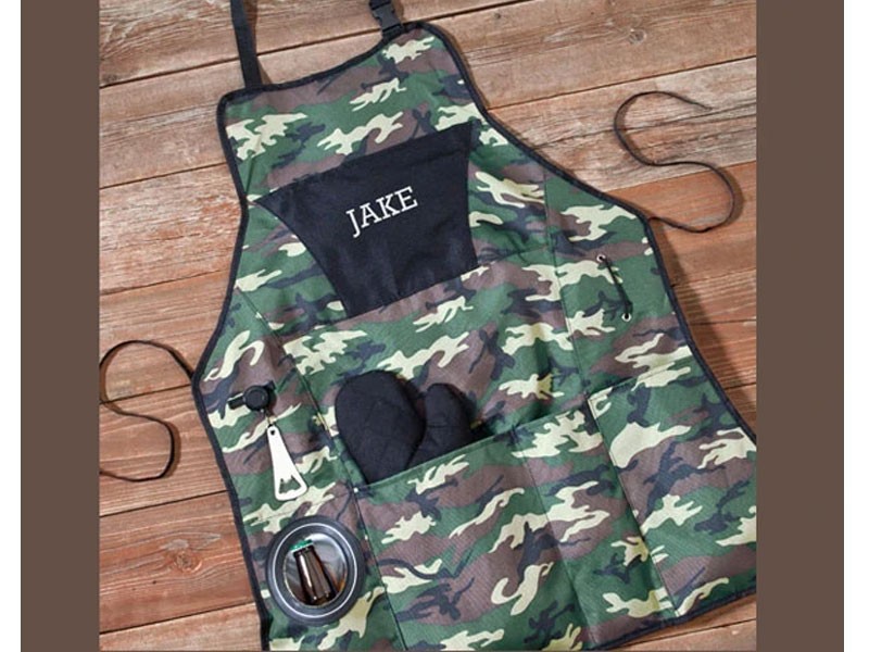 Personalized Deluxe Camouflage Grilling Apron Set