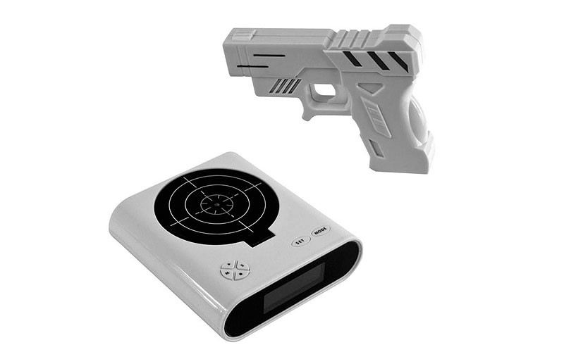 Gun & Target Recordable Alarm Clock by Trademark Games