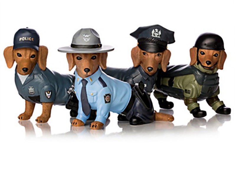 Blake Jensen Dachshund Police Figurine Collection