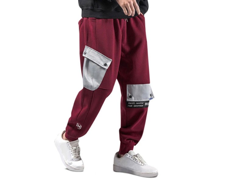 Men's Flap Pockets Fleece Casual Jogger Pants