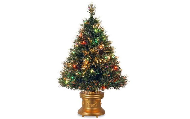 National Tree 36in. Fiber Optic Ice Multi-Color Pre-Lit Tree