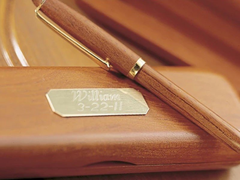 Personalized Genuine Rosewood Pen and Case