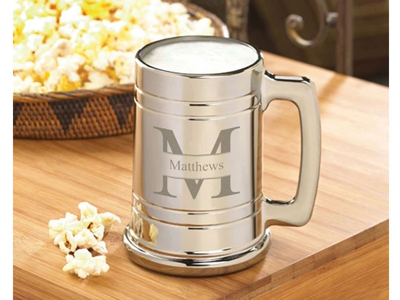 Monogrammed Metallic Mug