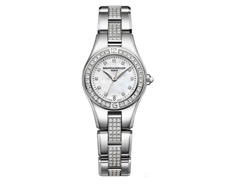 Baume And Mercier Mother Of Pearl Diamond Ladies Watch 10092