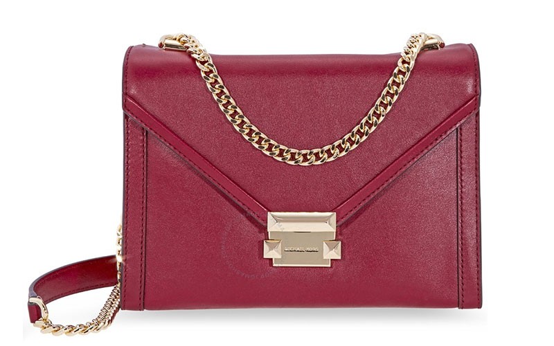 Whitney Large Shoulder Bag- Maroon