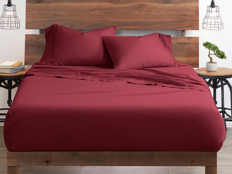 Good Kind Essential 4 Piece Bed Sheet Set Burgundy