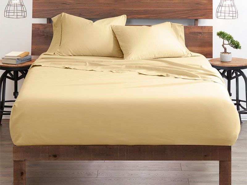Good Kind Essential 6 Piece Bed Sheet Set Gold Bed sheet