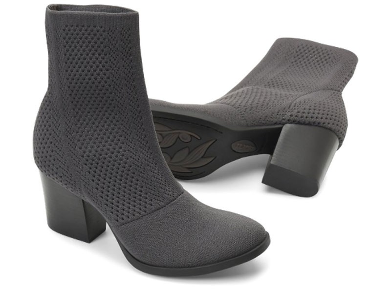 Born Meggs Too In Dark Grey Knit Fabric F70442 Boots For Women