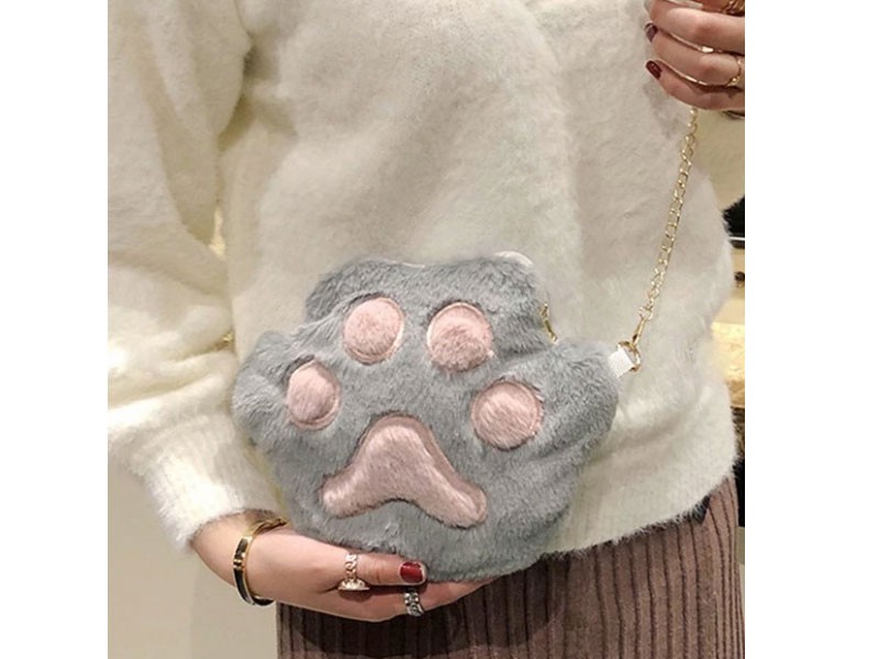 Cat Claw Fuzzy Chain Crossbody Bag