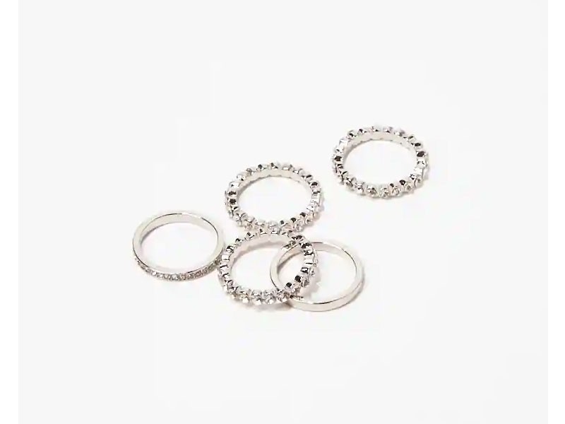 Women's Rhinestone Ring Set