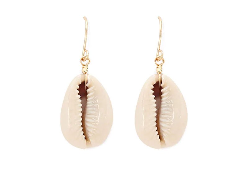 Cowrie Shell Drop Earrings For Women