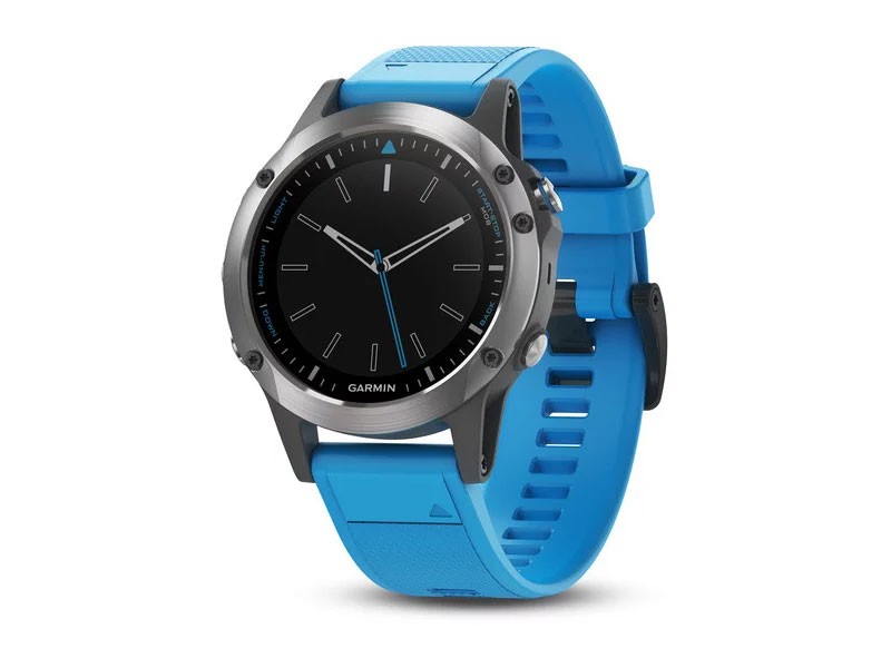 quatix 5 Stainless Steel with Blue Band Smart Watch 010-01688-40