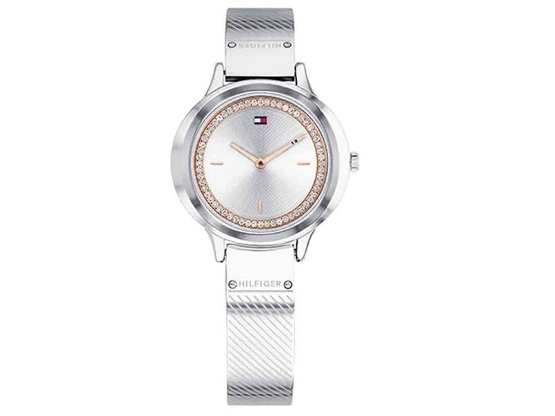 Tommy Hilfiger Womens Olivia Watch - Stainless Steel - Crystals -Bangle Bracelet