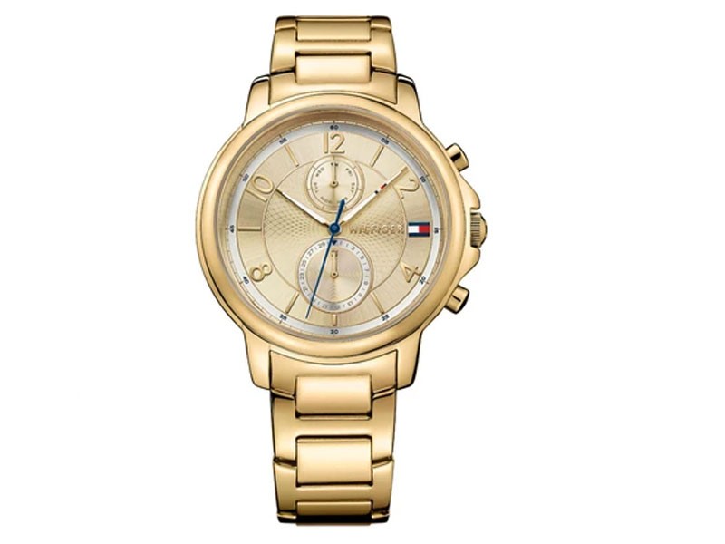 Tommy Hilfiger Women's Claudia Dress Watch Gold-Tone Bracelet Day/Date