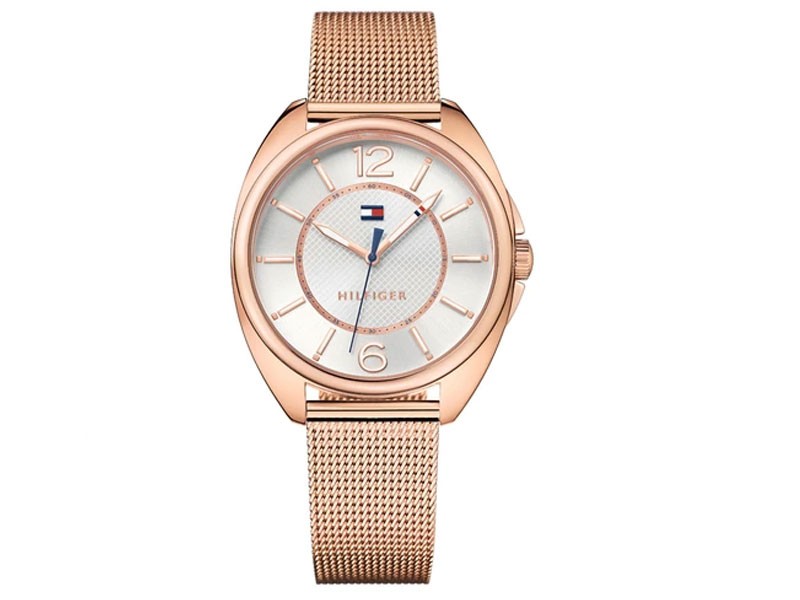 Tommy Hilfiger Women's Charlee Watch Rose Gold-Tone Mesh Bracelet 30m