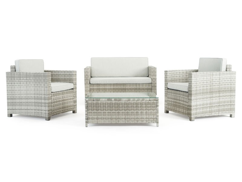 Boulder 4 Piece Seating Set Gray