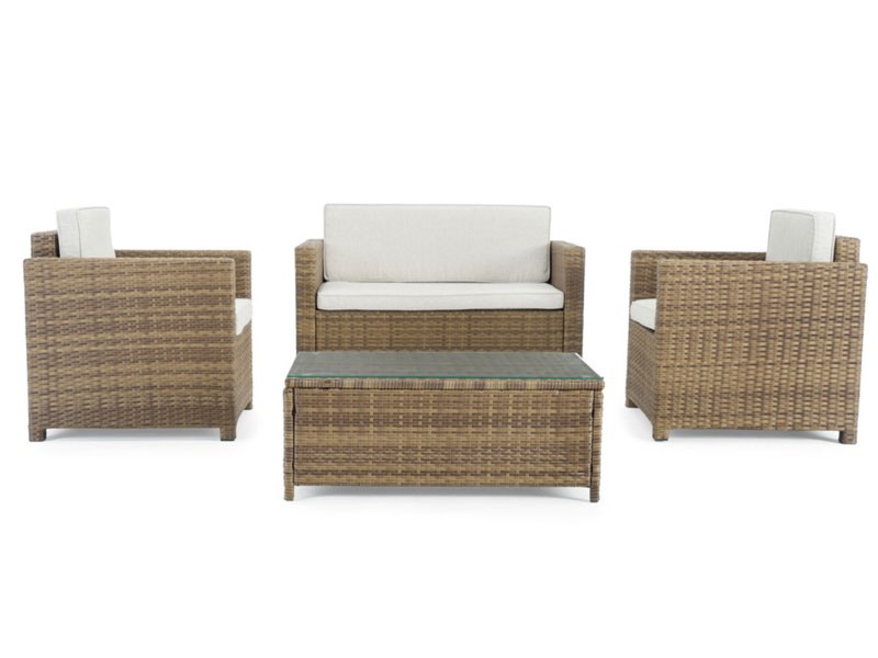 Boulder 4 Piece Seating Set Brown