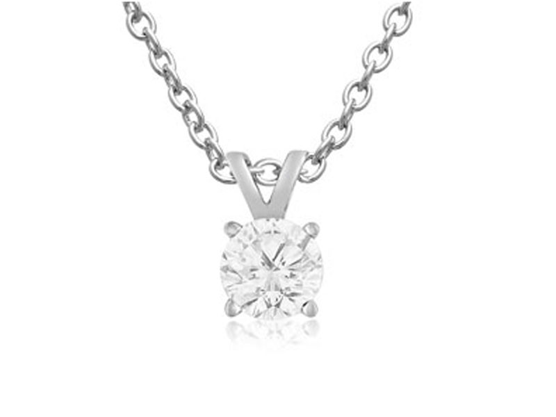 Diamond Necklace! 1/4ct Diamond Necklace in White Gold With Free Chain