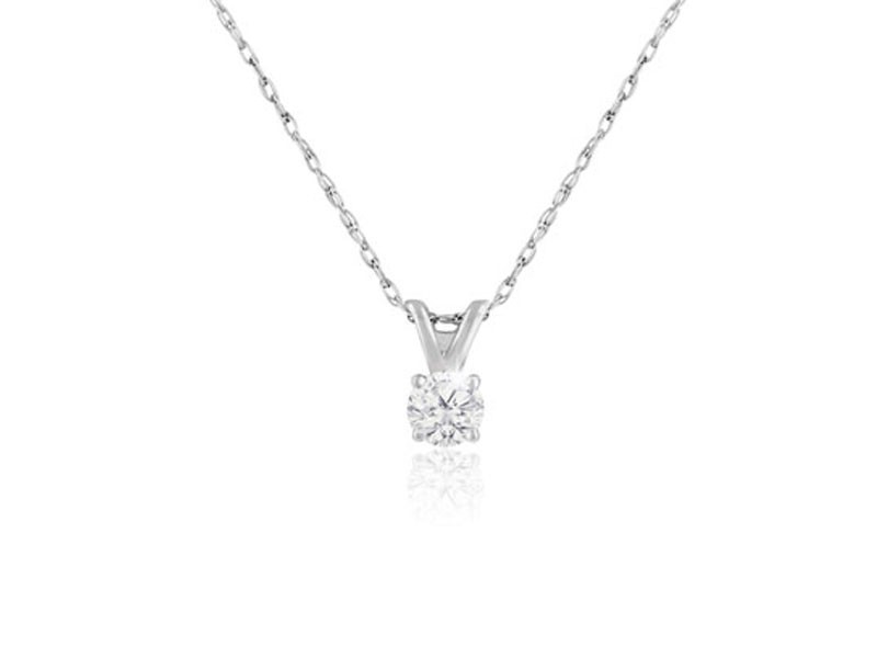 Diamond Pendant in 14k White Gold For Women