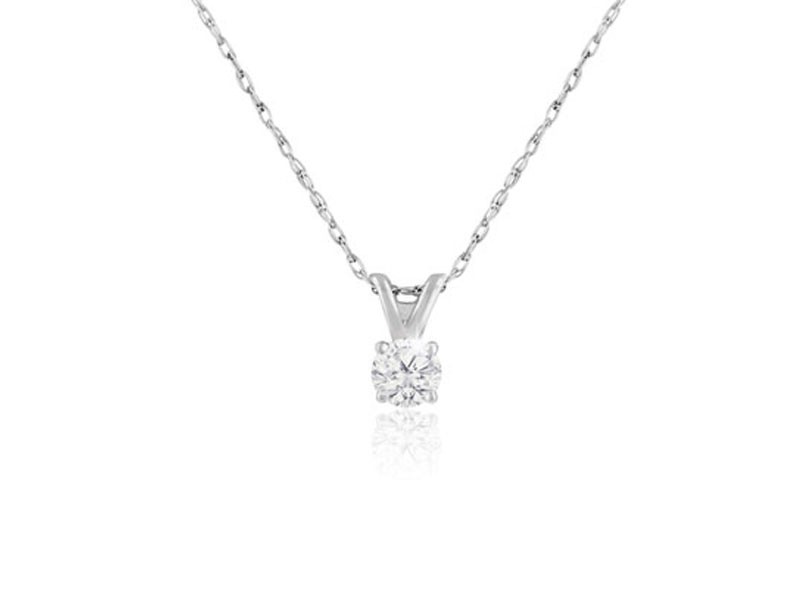 Diamond Pendant in 14k White Gold For Women