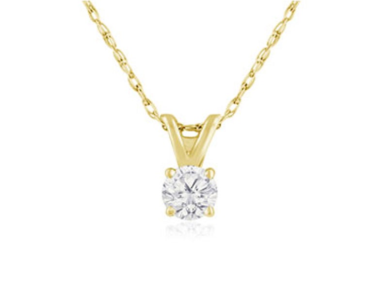 Women's Yellow Gold Diamond Pendant
