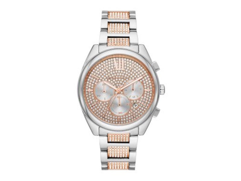 Michael Kors Janelle Two-Tone Pave Glitz Watch For Women