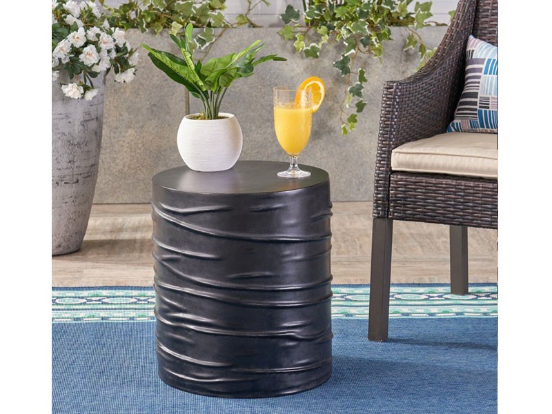 Aubree Outdoor 16-inch Light-Weight Concrete Side Table