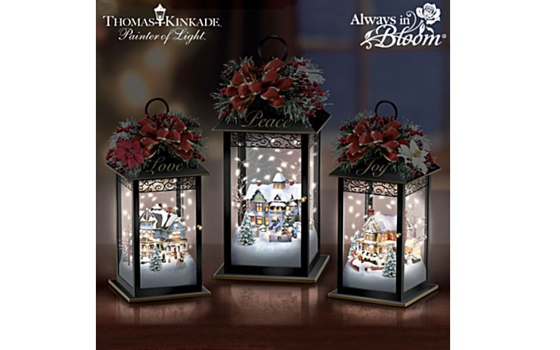 Thomas Kinkade Illuminated Holiday Centerpiece Collection