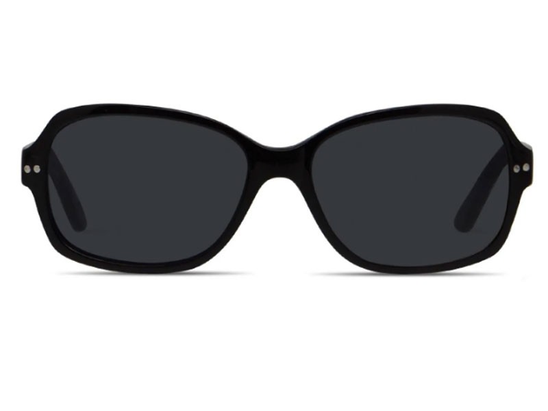 Amelia E Alexus Shiny Black Sunglasses For Women