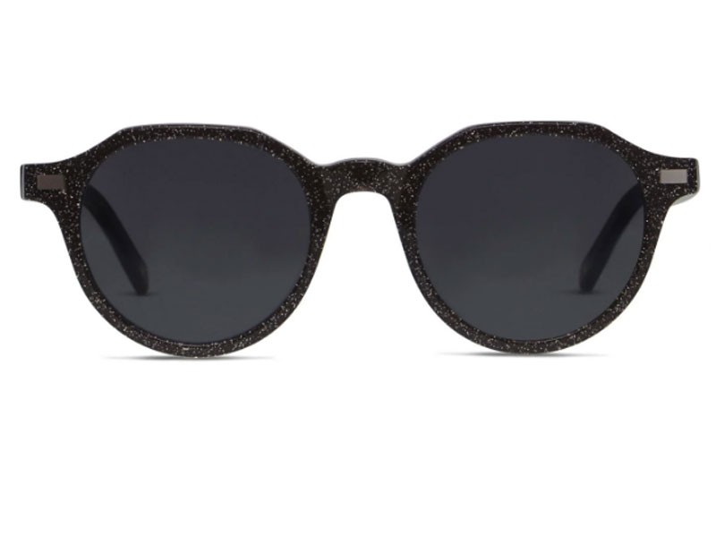 Muse X Hilary Duff Diana Glitter Black Sunglasses For Women