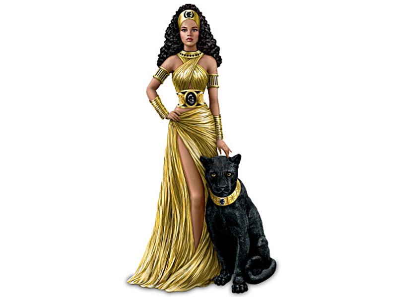 Keith Mallett Panther Queen Figurine With Swarovski Crystals