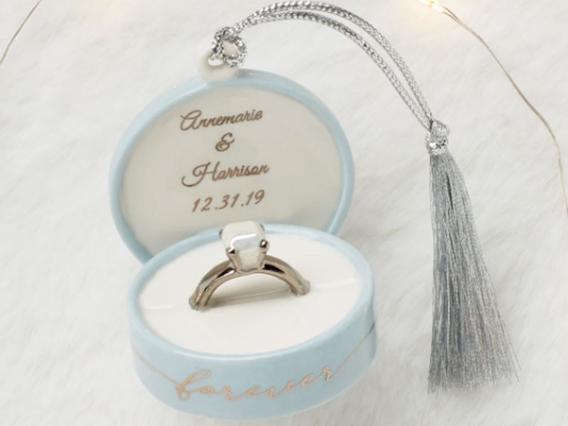 Together Forever Ring Box Ornament