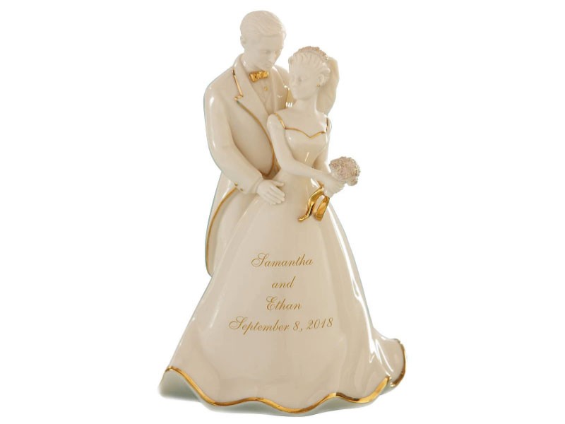 Our Wedding Day Bride & Groom Cake Topper