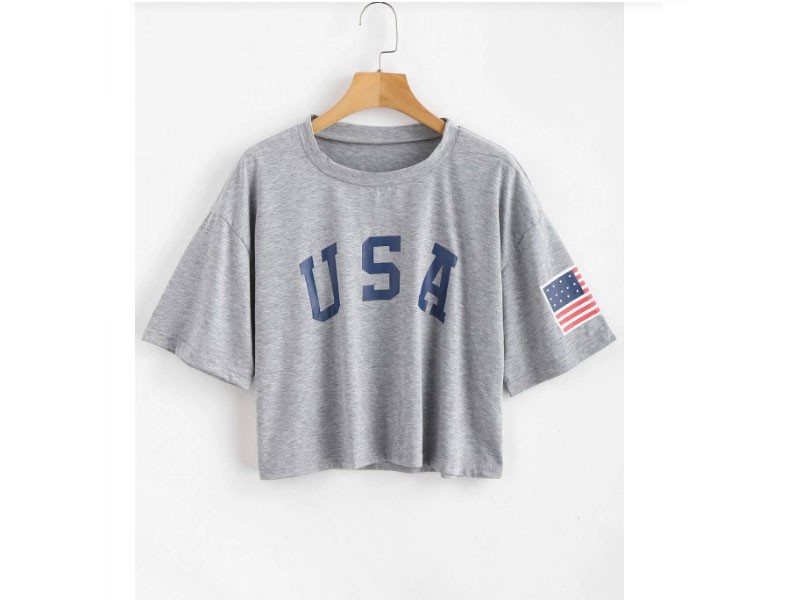 Women's American Flag Graphic Tee