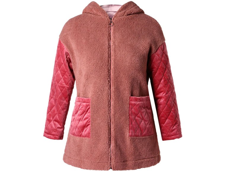 Women's Plus Size Contrast Faux Fur Coat