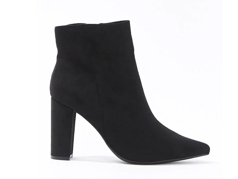 Pointed Toe Block Heel Booties For Women