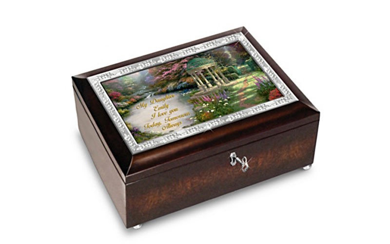 Thomas Kinkade Daughter Music Box Personalized With Her Name