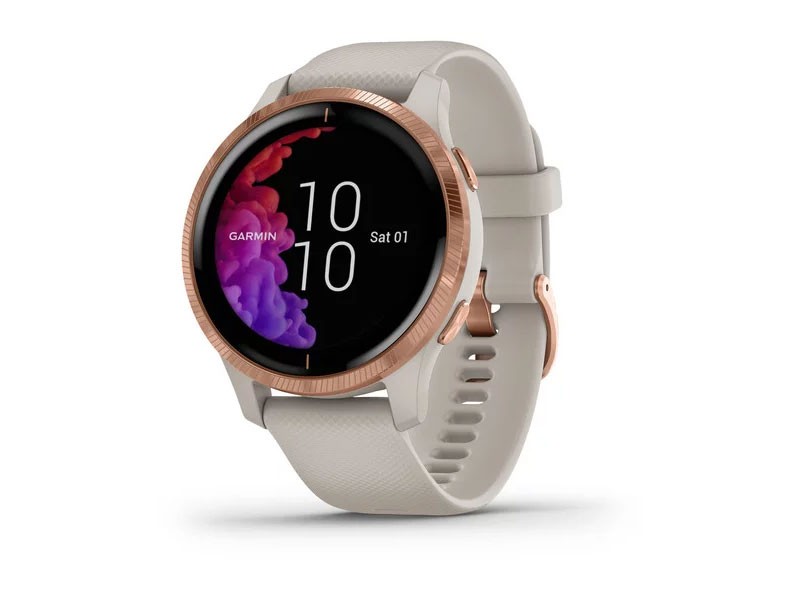 Venu Rose Gold Stainless Steel Bezel with Light Smart Watch