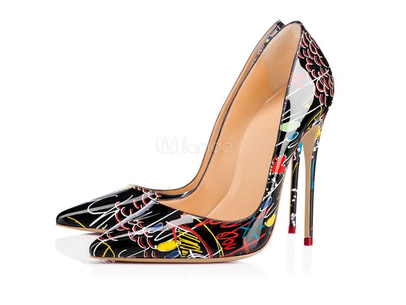 Women's Toe Artwork Print Pumps