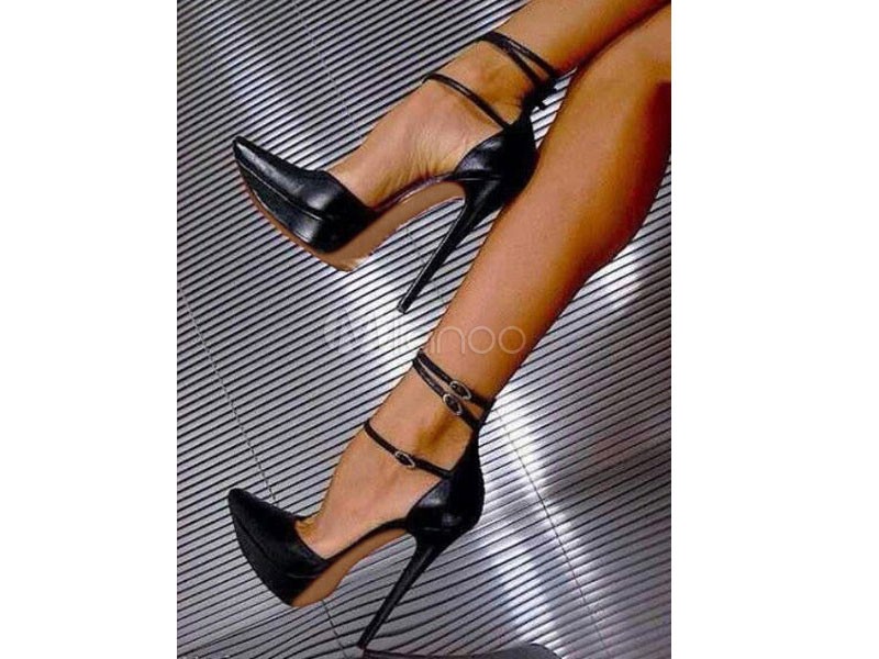 Black High Heels Women Pointed Toe