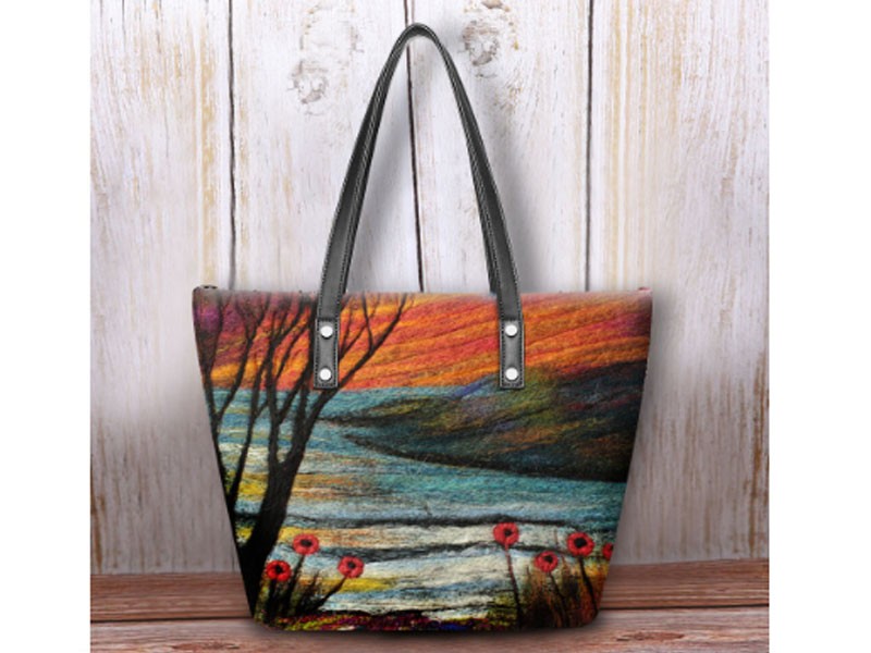 Women's Autumn Colorful DIY Lamb Hair Bag Sholuder Bag