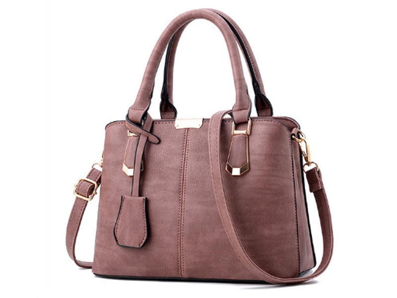 Women's Leisure Solid PU Leather Handbag Casual Crossbody Bag