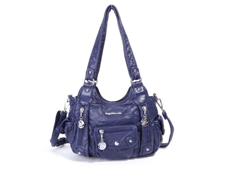 Women's Multi-Pocket Crossbody Bag Soft Leather Shoulder Bag