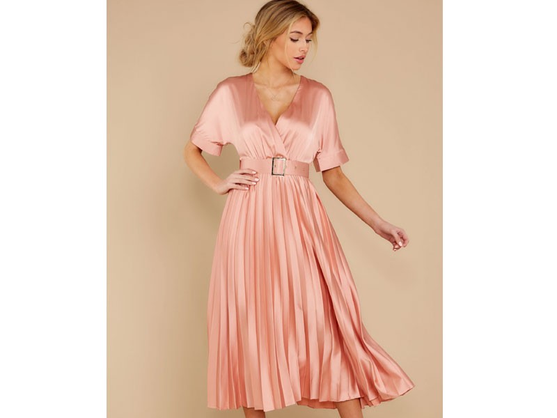 Best Of My Love Blush Pink Midi Dress For Women
