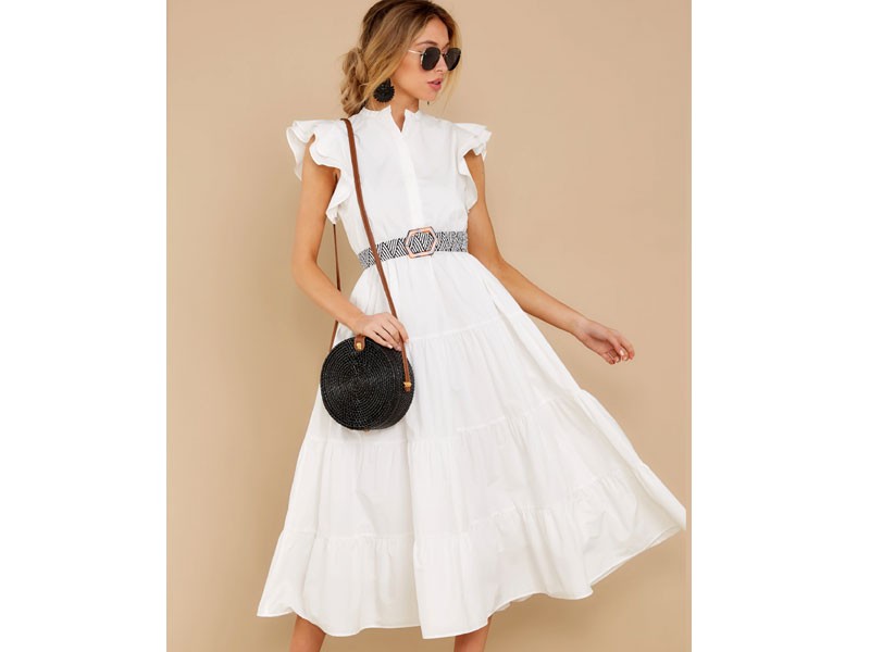 Napa Lily White Maxi Dress For Women